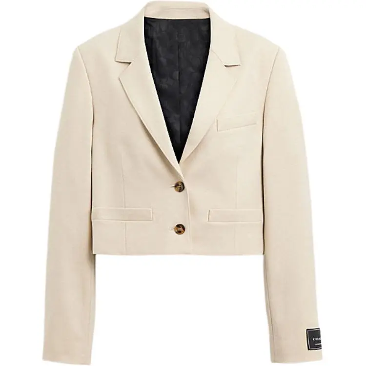 COACH SS24 Business Suit Coat Women's Khaki