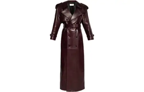 SAINT LAURENT SS23 Leather Jacket Women's Brown