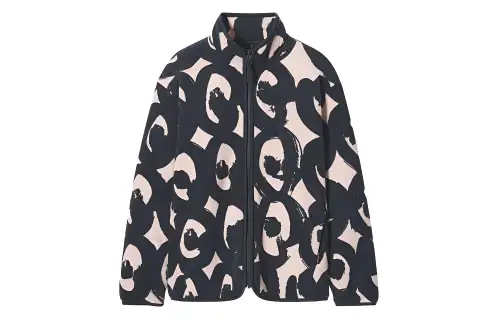 UNIQLO X Marimekko Velvet Jackets Women's 09 Black Stand Collar Moderate