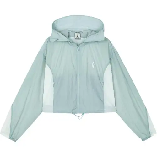 Skechers Cropped Coat Women's Sky Gray Cyan