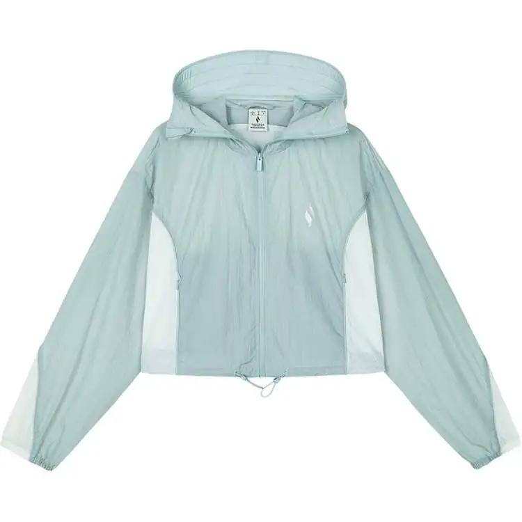 Skechers Cropped Coat Women's Sky Gray Cyan