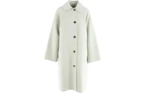 LOEWE Raglan Wool And Cashmere Coat Olive Green