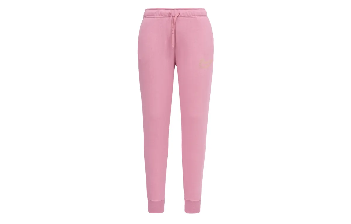 Nike Knitted Sweatpants Women's Pink Moderate Cuffed Pants