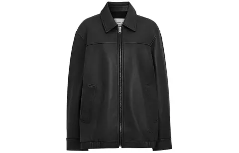 COACH SS24 Leather Jacket Women's Black