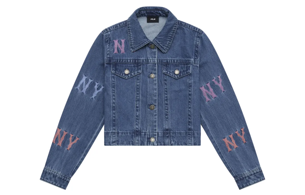 MLB Fashion Sports Collection New York Yankees 24FW Denim Jacket Women's Indigo
