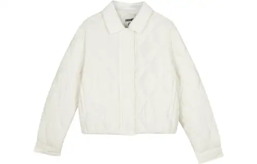Skechers Puffer Jackets Women's Marshmallow White/0074 Lapel Moderate Puffer Jacket