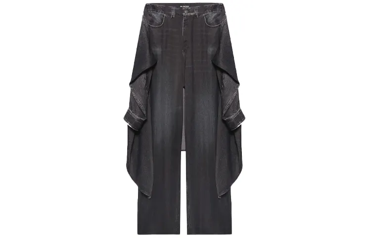 Balenciaga Casual Pants Women's Black Moderate Straight Fit Pants