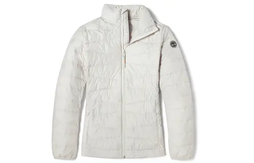 Timberland Solid Color Stand Collar Puffer Jacket Women's White
