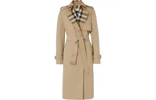 Burberry Exaggerated Check panel Trench Coat