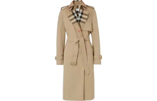 Burberry Exaggerated Check panel Trench Coat