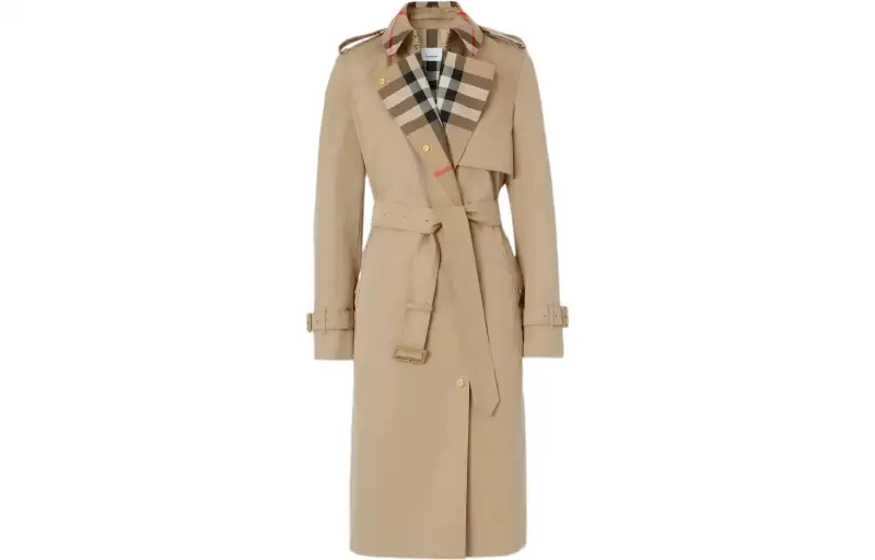 Burberry Exaggerated Check panel Trench Coat