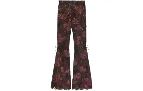 GUCCI Casual Pants Women's Brown Moderate Flared Pants