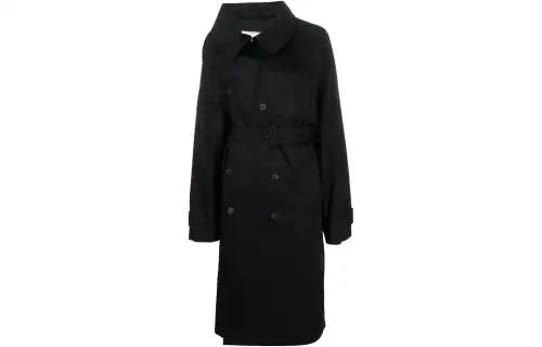 Balenciaga SS23 Trench Coat Slim Fit Women's Black