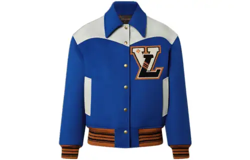 LOUIS VUITTON Baseball Jacket Women's Blue