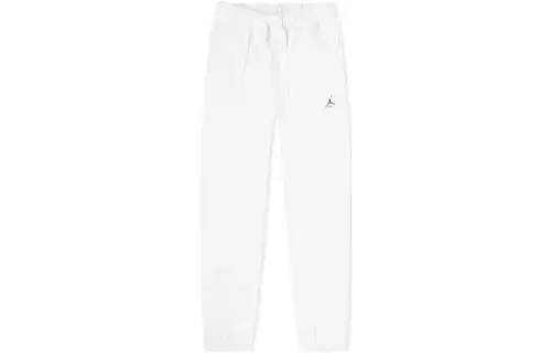 Jordan Knitted Sweatpants Women's White Moderate Cuffed Pants