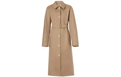Burberry Trench Coats Women's Camel Stand Collar Moderate