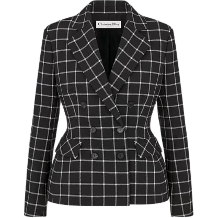 Christian DIOR Checked Double Breasted Jacket