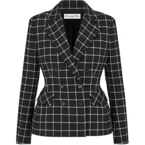 Christian DIOR Checked Double Breasted Jacket