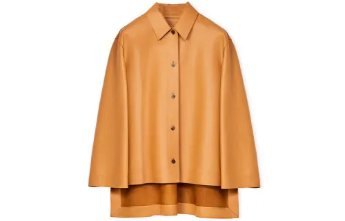 LOEWE Leather Jackets Women's Brown Lapel Moderate Other