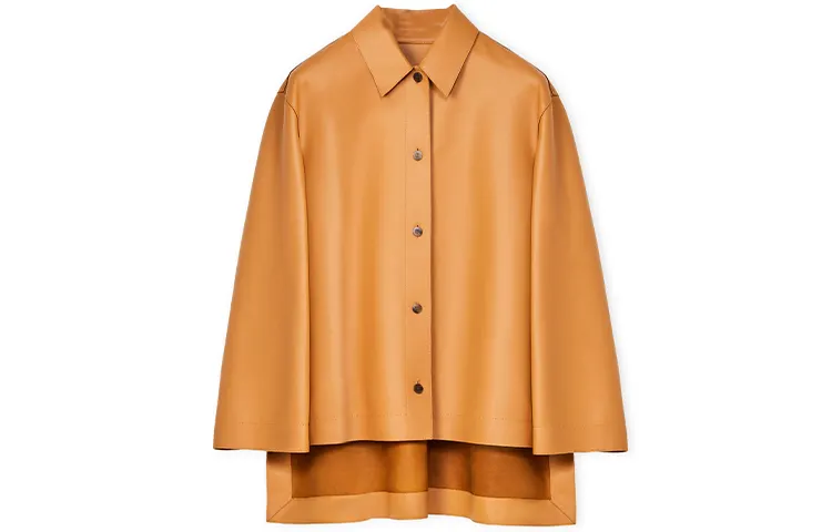 LOEWE Leather Jackets Women's Brown Lapel Moderate Other