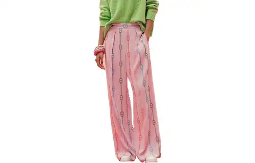 HERMES SS23 Casual Pants Women's Pink