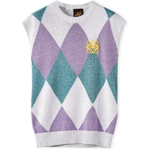 LOEWE Vests Women's Purple Crew Neck Moderate Other