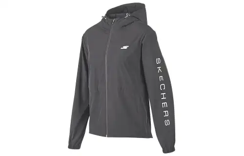 Skechers Windproof And Water Repellent Windbreaker Jacket Women's Forged Iron Gray