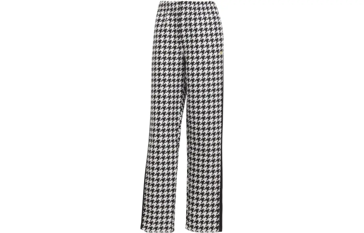 adidas originals Houndstooth Wide Leg Pants Black
