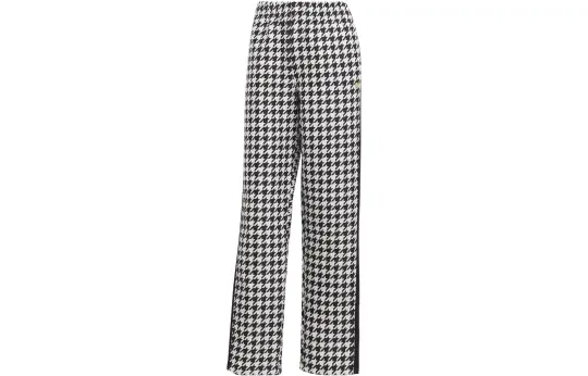 adidas originals Houndstooth Wide Leg Pants Black