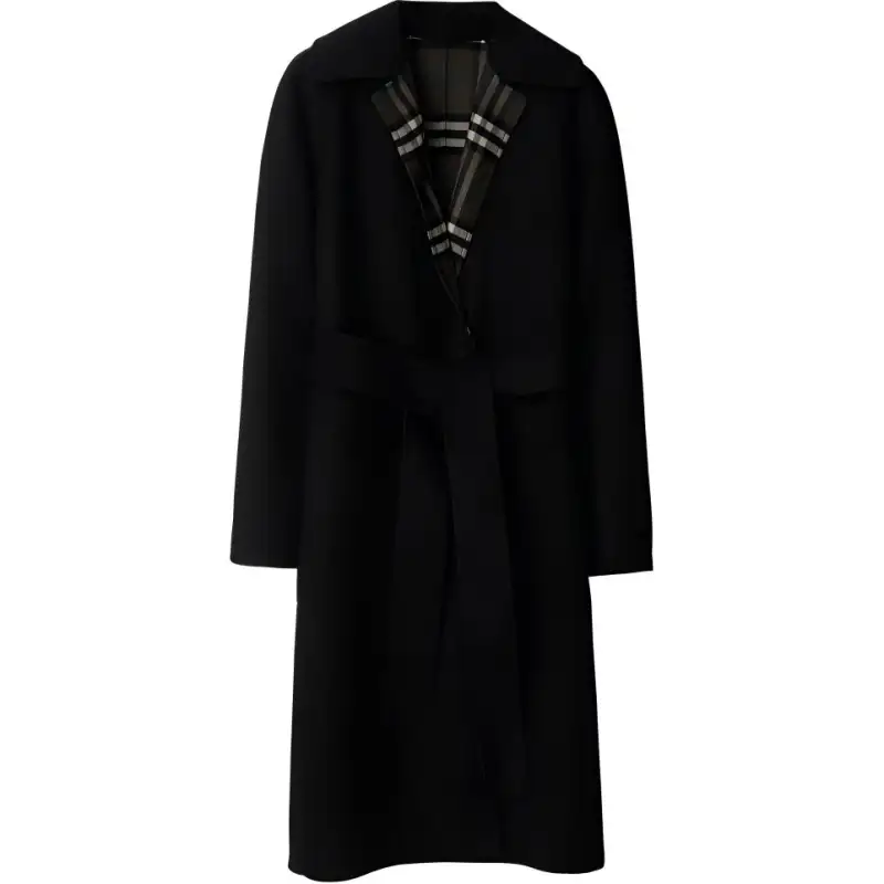 Burberry belted reversible wool coat