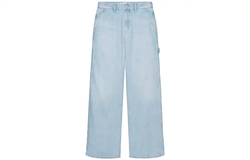 UNIQLO X JW Anderson Uniqlo Jw Anderson Co Branded Series Casual Pants Women's Sky Blue Moderate Straight Fit Pants