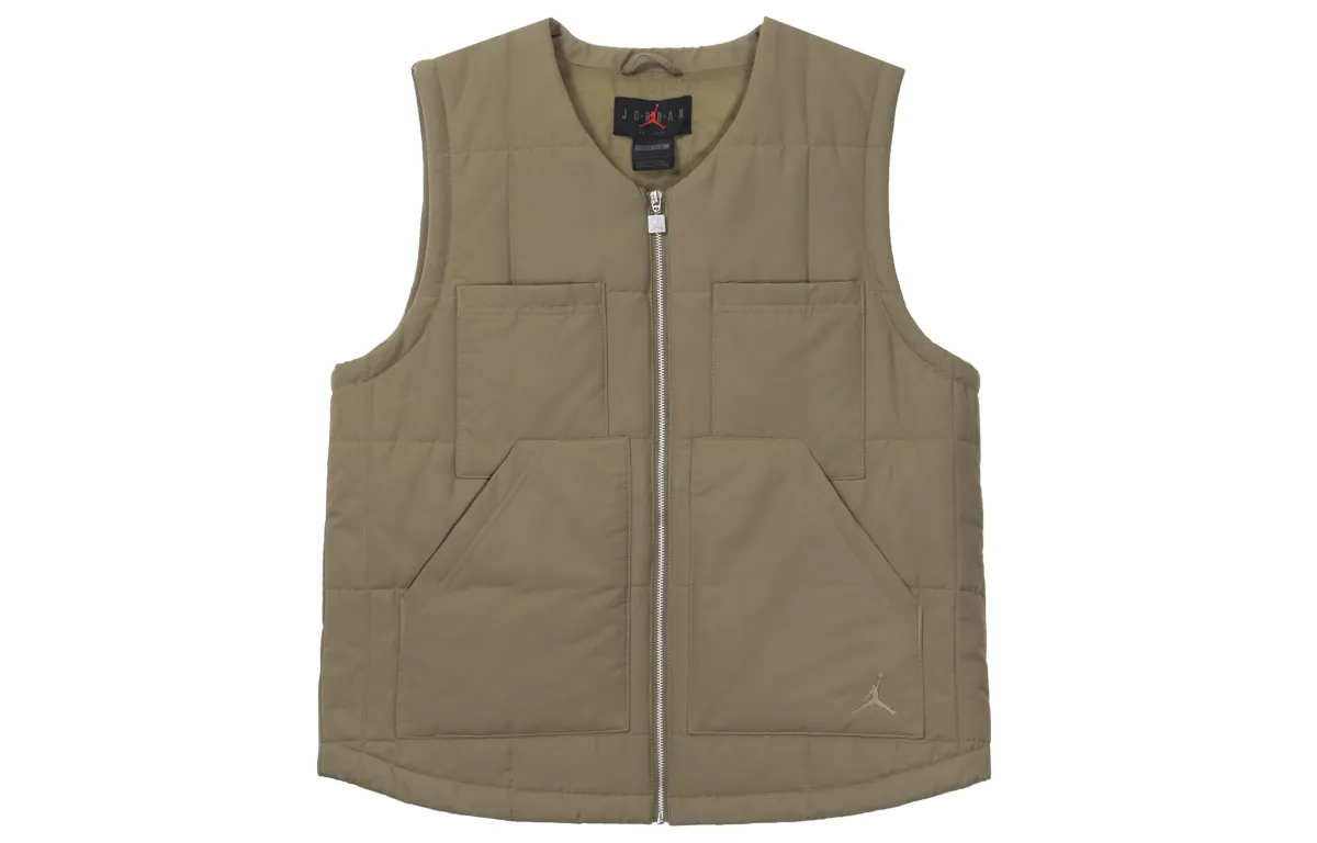 Jordan Vests Women's Seaweed Brown V-neck Moderate Other