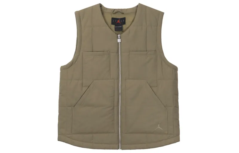 Jordan Vests Women's Seaweed Brown V Neck Moderate Other