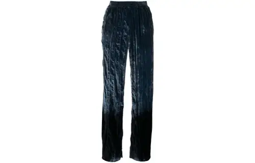 Golden Goose Knitted Sweatpants Women's Blue Moderate Straight Fit Pants