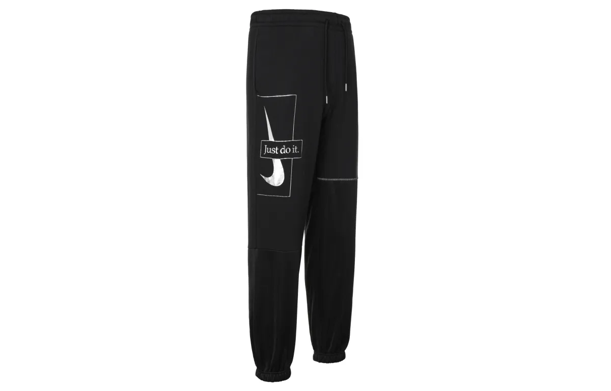 Nike Knitted Sweatpants Women's Black Thickened Cuffed Pants