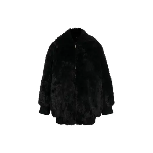【Previous Season】spread-collar faux-fur coat