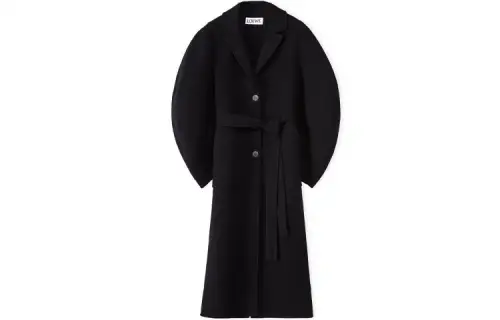 LOEWE Velvet Jackets Women's Black Lapel Moderate