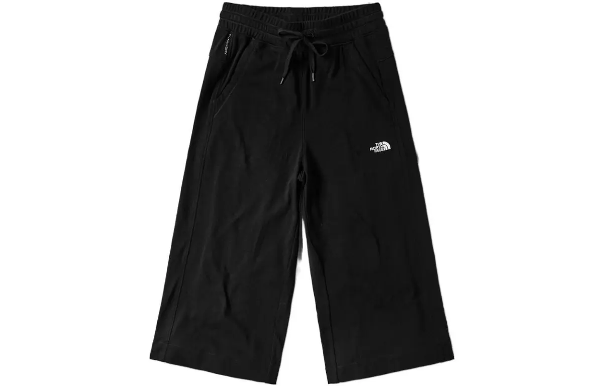 THE NORTH FACE Knitted Sweatpants Women's Black Moderate Straight Fit Pants
