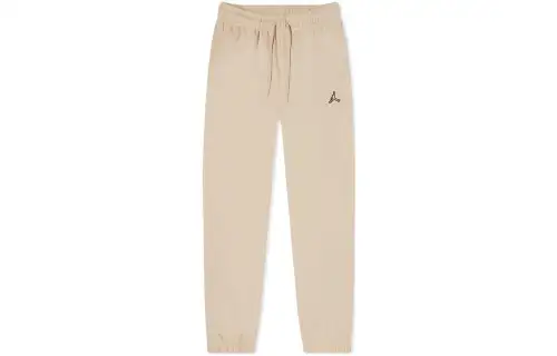 Jordan Knitted Sweatpants Women's Beige Moderate Straight Fit Pants