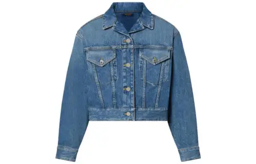 LOUIS VUITTON x Yayoi Kusama Denim Jacket Women's Blue