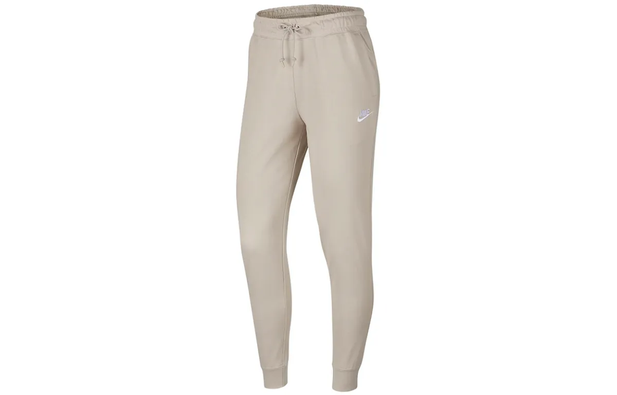 Nike Knitted Sweatpants Women's Ecru Moderate Cuffed Pants