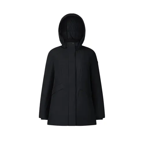 FILA Down Jackets Women's Black Hooded Moderate