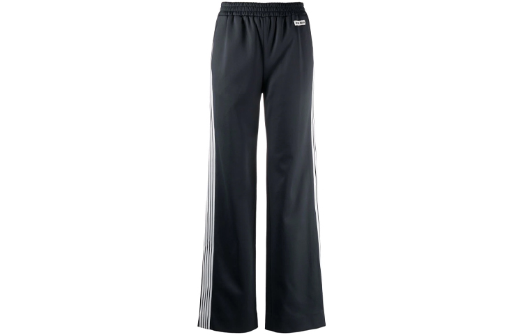 MIU MIU FW21 Knitted Sweatpants Women's Navy Blue