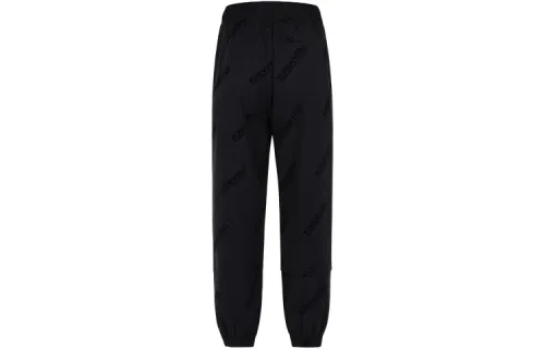 EVISU Knitted Sweatpants Women's Black All Over Print Moderate Cuffed Pants
