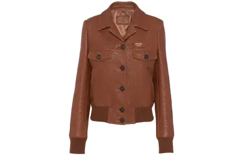 Prada crocodile-embossed leather jacket