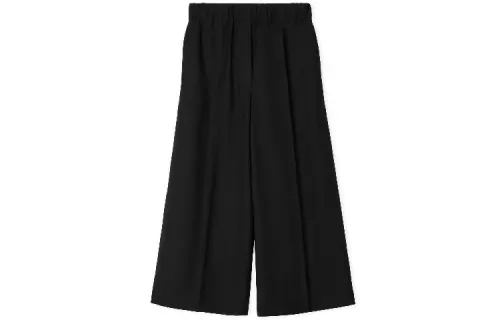 LOEWE Casual Pants Women's Black Moderate Wide Leg Pants