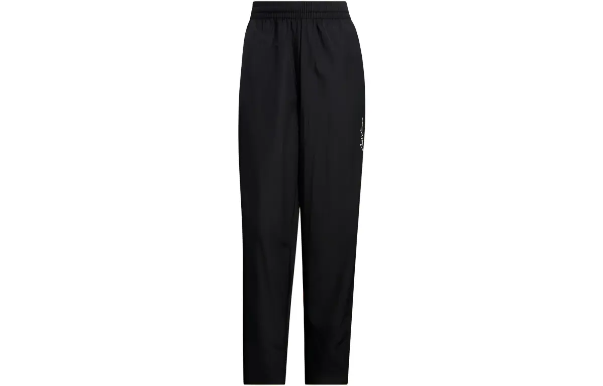 Adidas Knitted Sweatpants Women's Black Moderate Straight Fit Pants