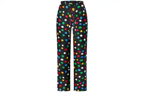 LOUIS VUITTON X Yayoi Kusama Painted Dots Pajama Pants Black
