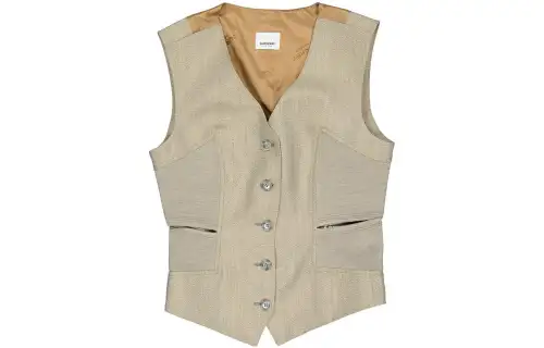Burberry Vests Women's Gray V Neck Moderate Other