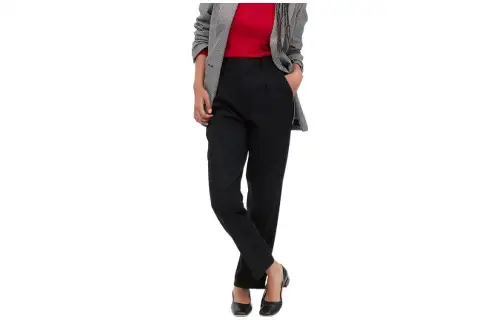 UNIQLO FW22 Cuffed Pants Moderate Full Length Pants All Women's Black